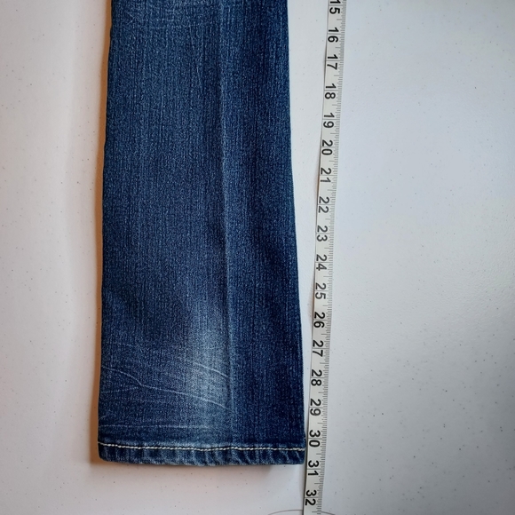 Zanadi Slim Boot Leg Rhinestone Accented Dark Wash Jeans, EUC, size 3 - Picture 6 of 7